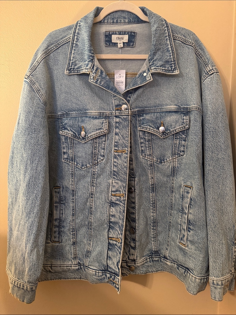LOFT Light Blue Vintage Washed Denim Jacket - Women